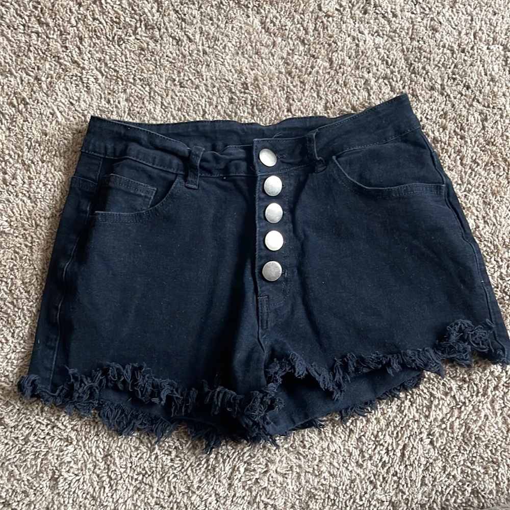 Black Jean Shorts